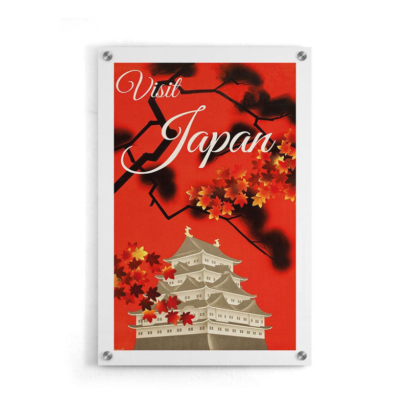 Japan Rode Tempel - Walljar