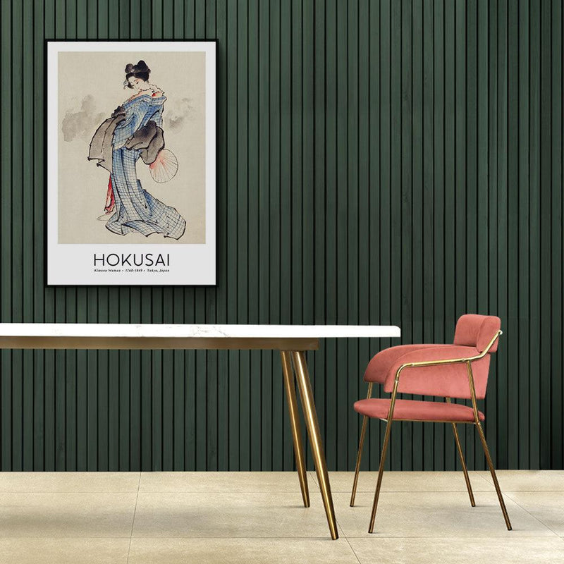 Hokusai woman poster