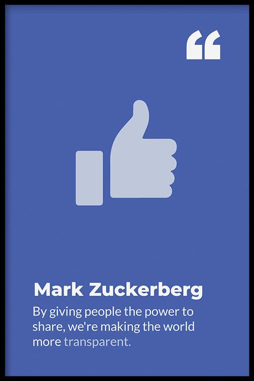 Mark Zuckerberg poster