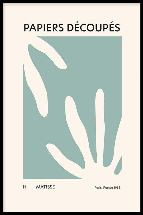 Matisse I - Teal - Walljar