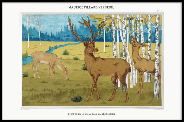 Maurice Verneuil - Cerfs from L'animal dans la décoration - Walljar