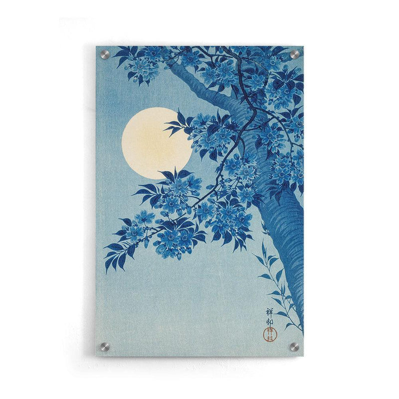 Ohara Koson - Blossoming Cherry On A Moonlight Night - Walljar