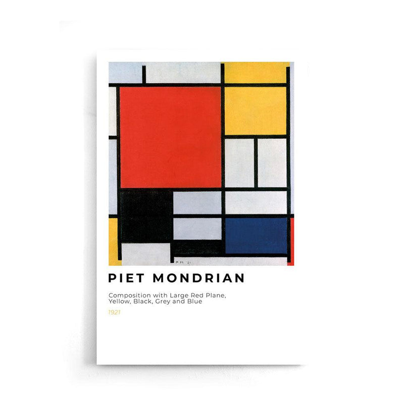 Piet Mondriaan - Kleurencompositie - Walljar