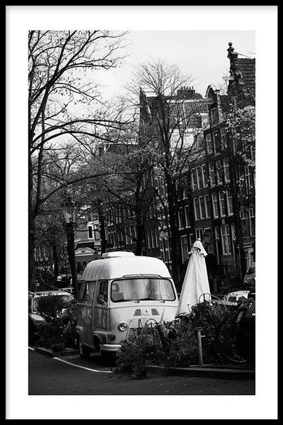 Retro car in Amsterdam - Walljar