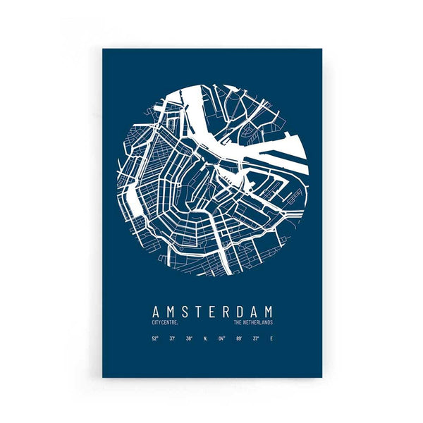 Stadskaart Amsterdam Centrum IV poster