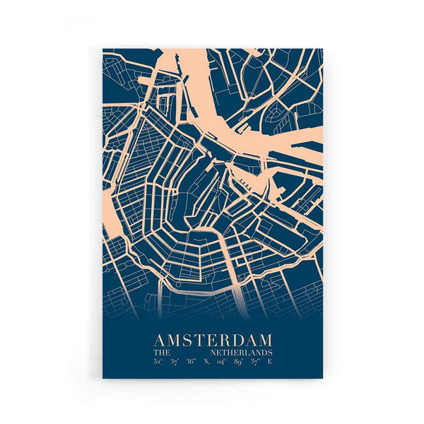 Stadskaart Amsterdam Centrum VI poster