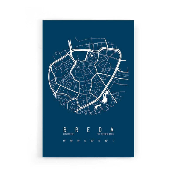 Stadskaart Breda Centrum IV poster