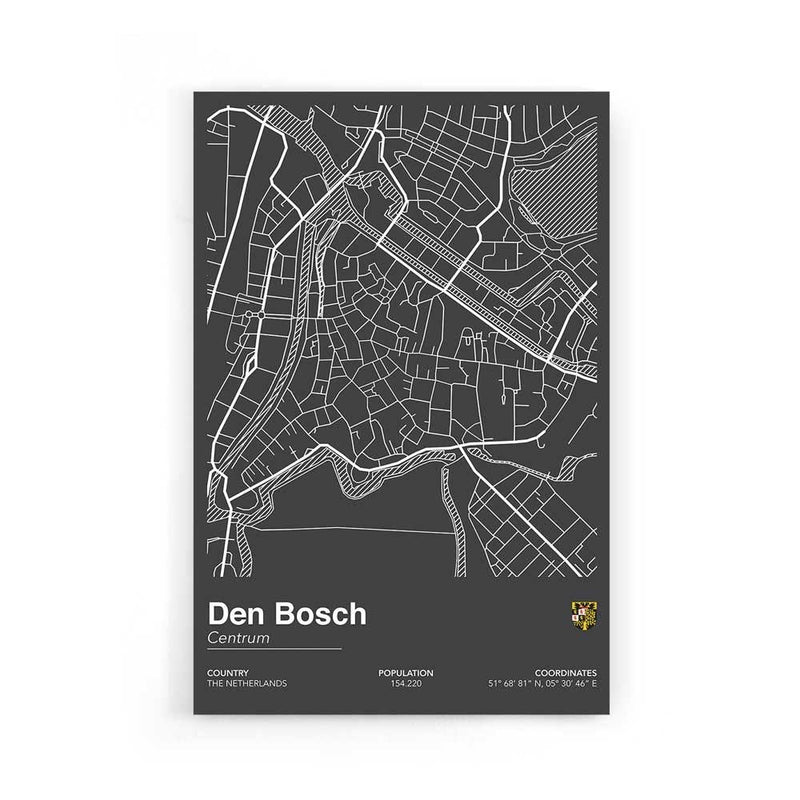 Stadskaart Den Bosch Centrum II poster