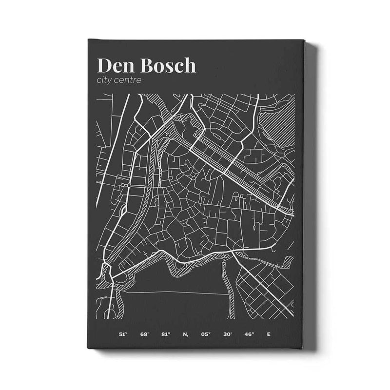 Stadskaart Den Bosch Centrum III canvas
