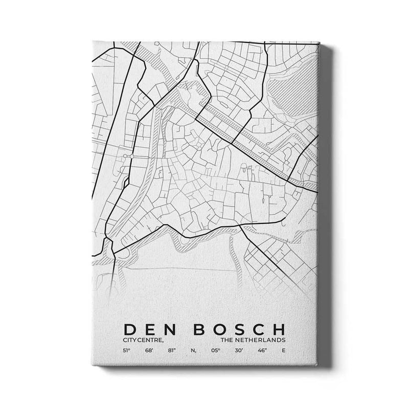 Stadskaart Den Bosch Centrum canvas