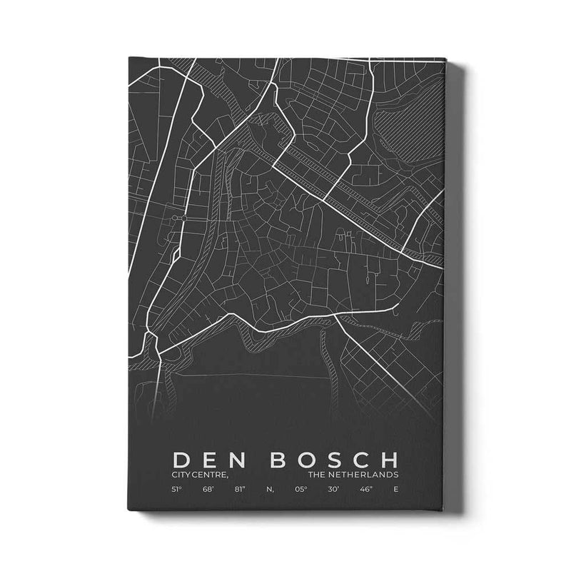 Stadskaart Den Bosch Centrum canvas