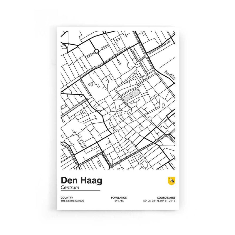 Stadskaart Den Haag Centrum II poster