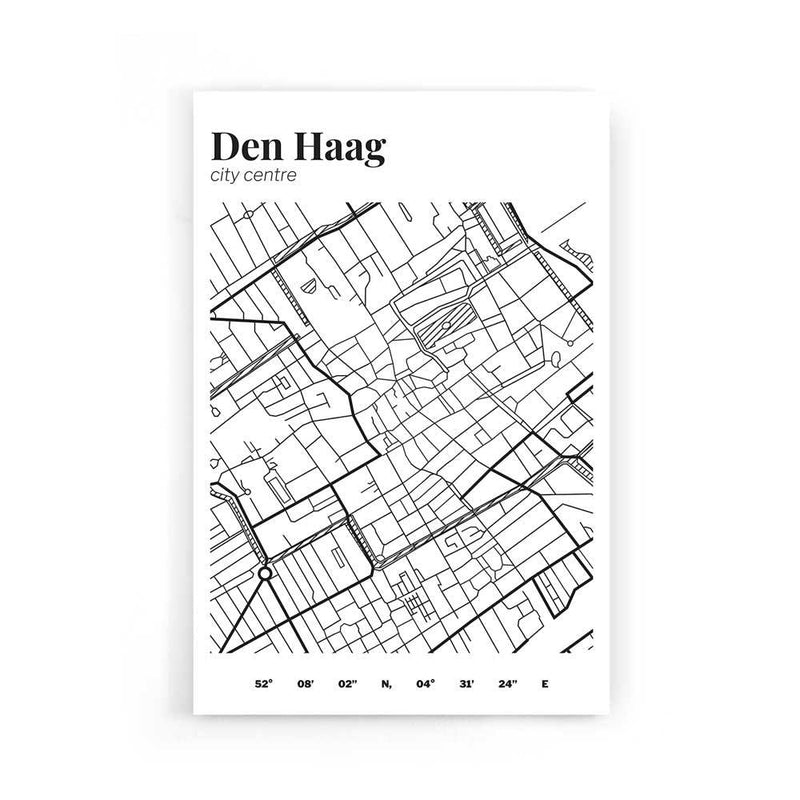 Stadskaart Den Haag Centrum III poster