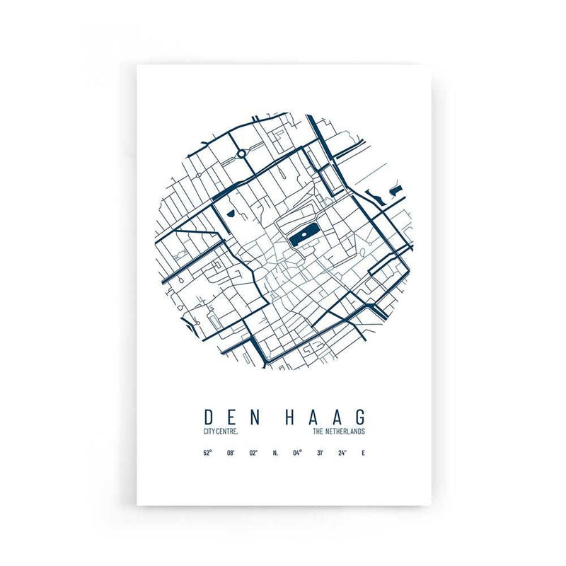 Stadskaart Den Haag Centrum IV poster