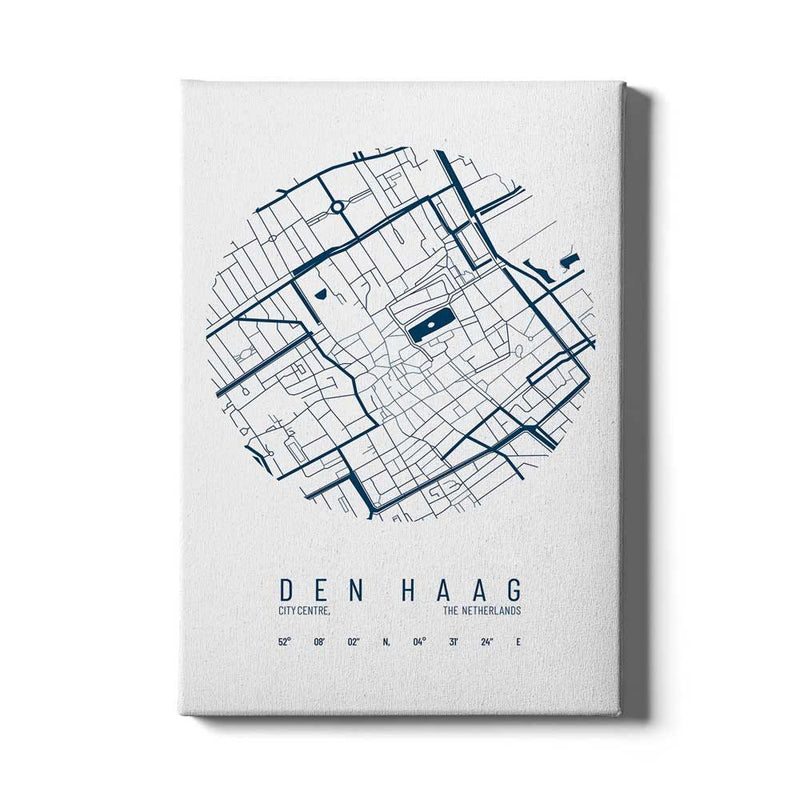 Stadskaart Den Haag Centrum IV canvas