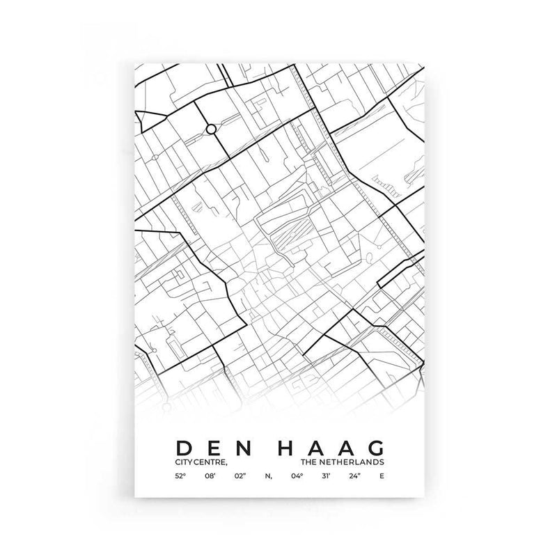 Stadskaart Den Haag Centrum poster