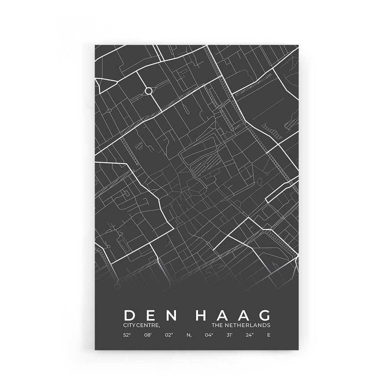 Stadskaart Den Haag Centrum poster