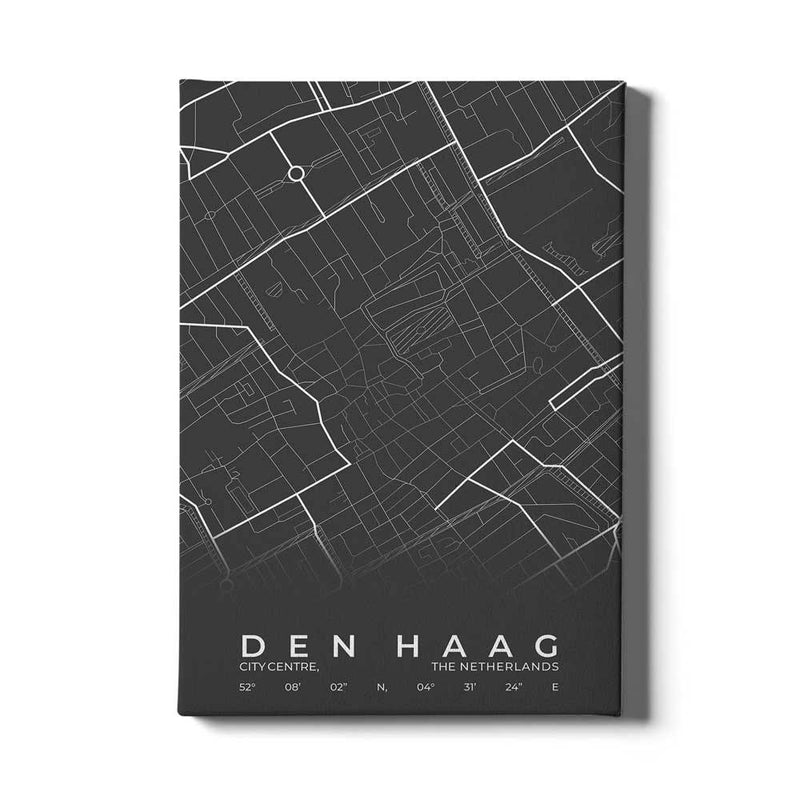 Stadskaart Den Haag Centrum canvas