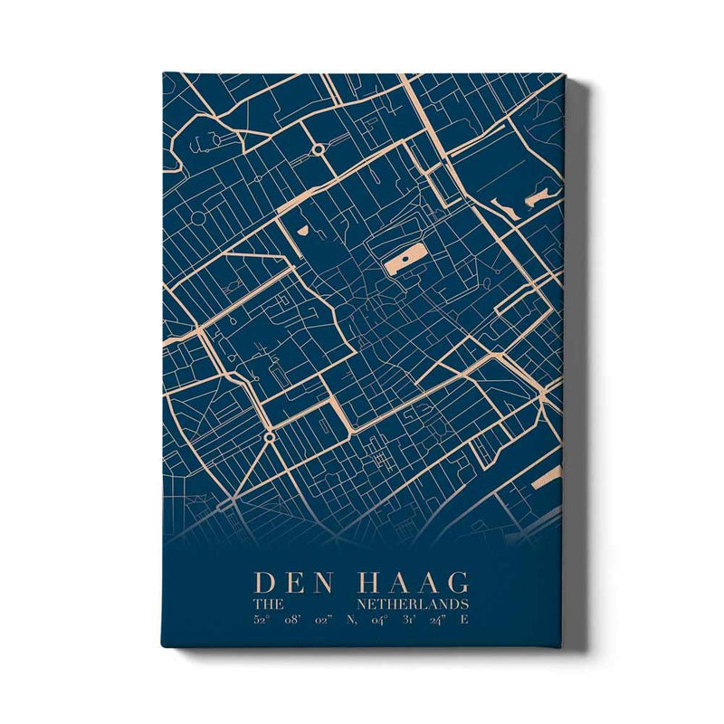 Stadskaart Den Haag Centrum VI canvas