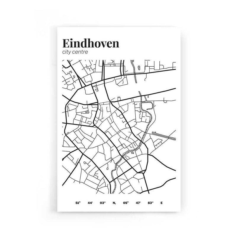 Stadskaart Eindhoven Centrum III op poster