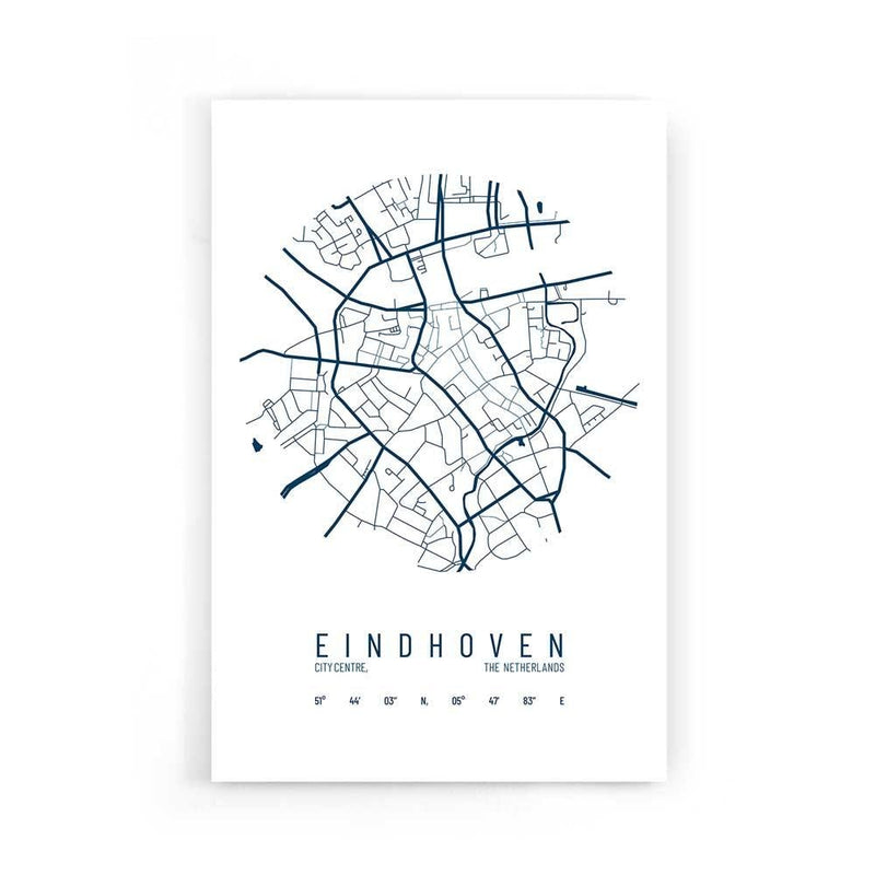Stadskaart Eindhoven Centrum IV op poster