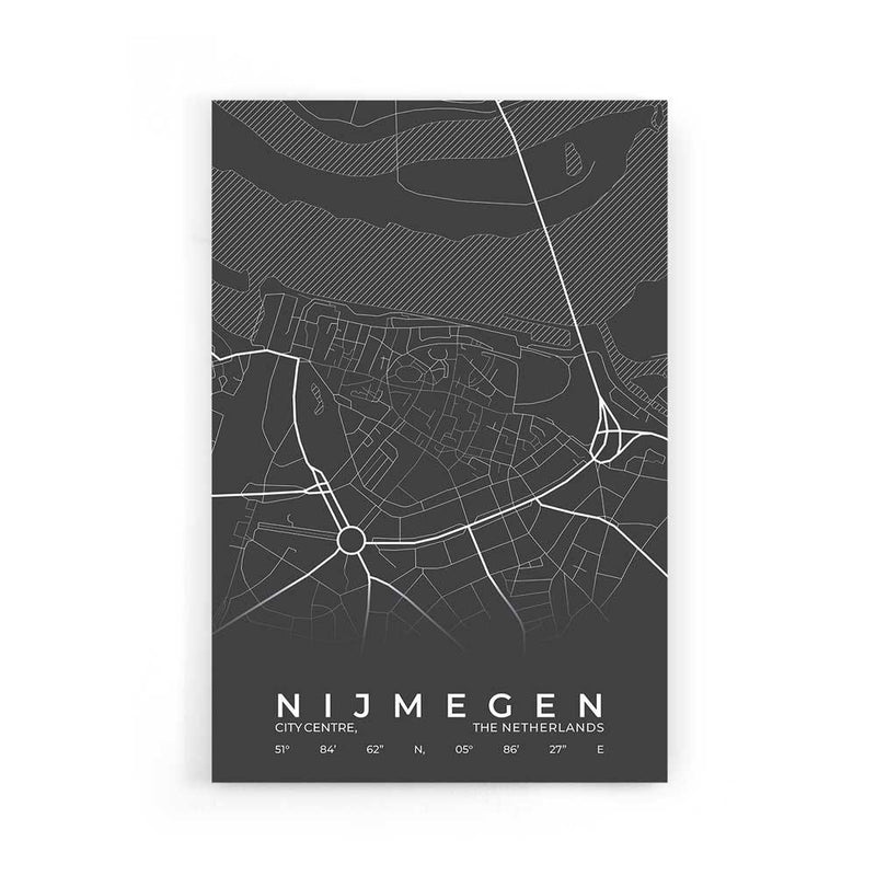 Stadskaart Nijmegen Centrum op poster