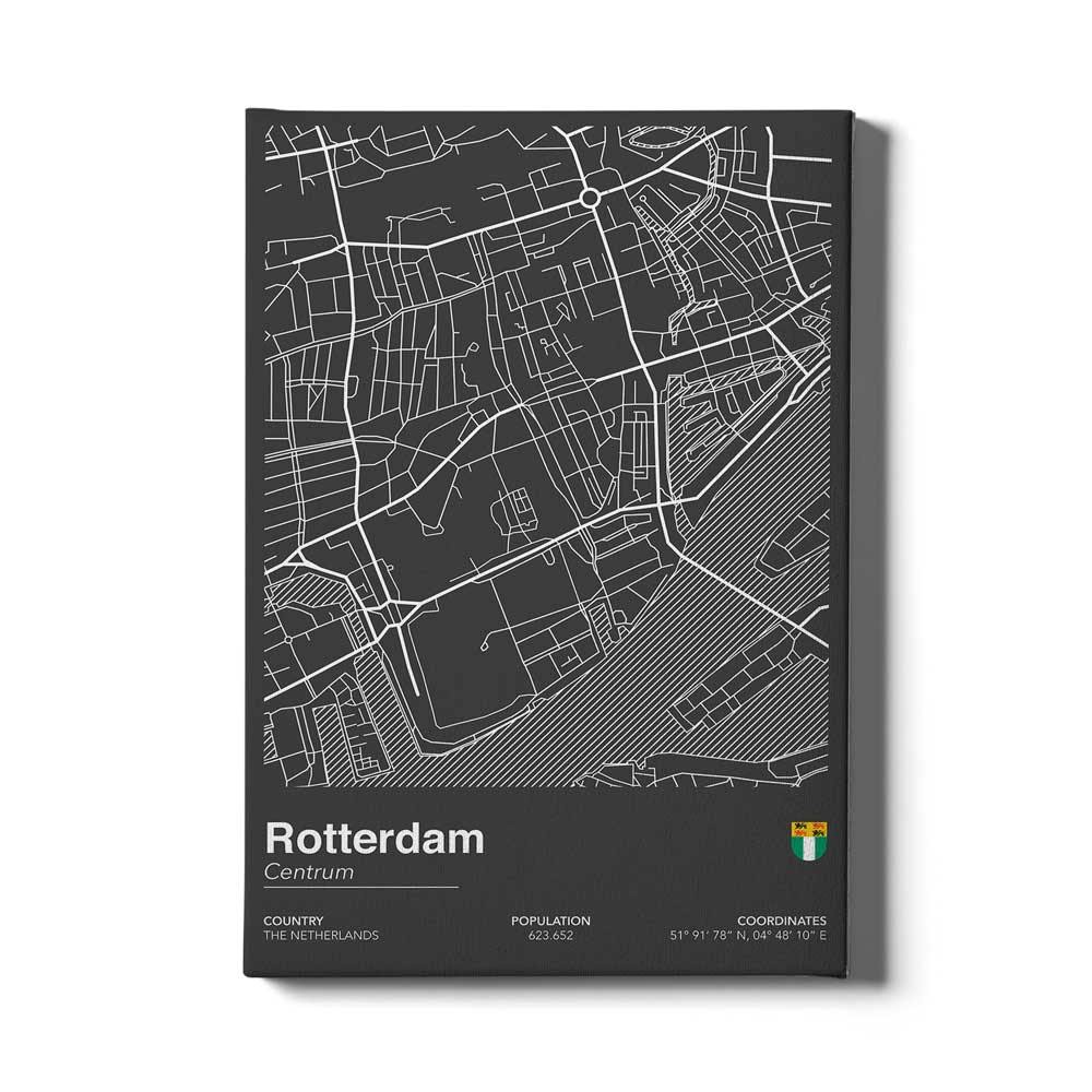 Buy the Rotterdam poster of City Map Rotterdam Center II online