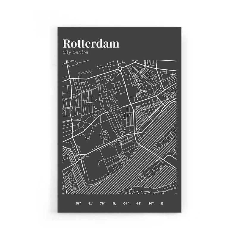 Stadskaart Rotterdam Centrum III poster