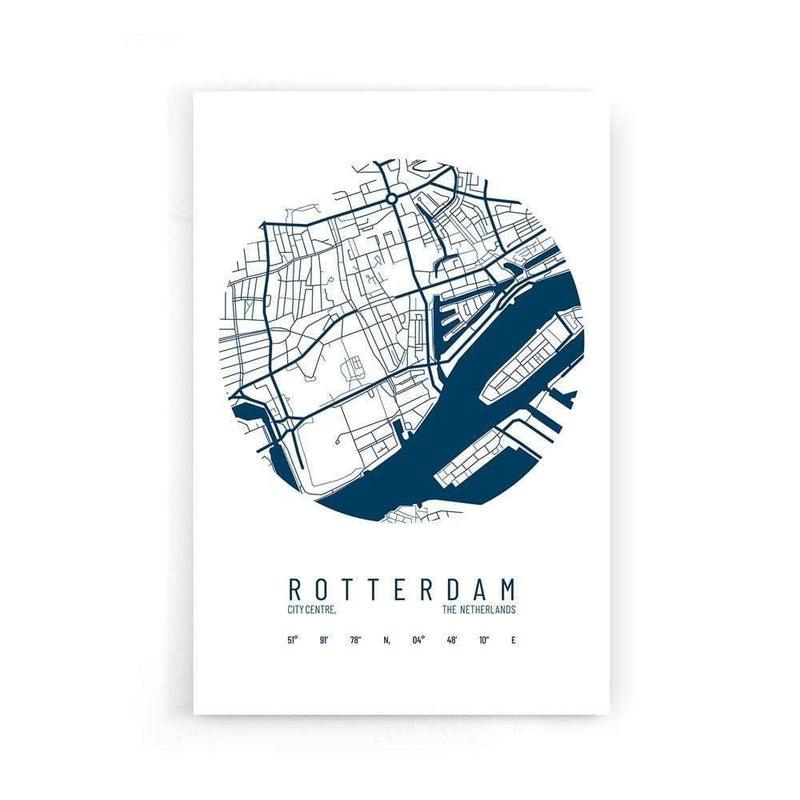 Stadskaart Rotterdam Centrum IV poster