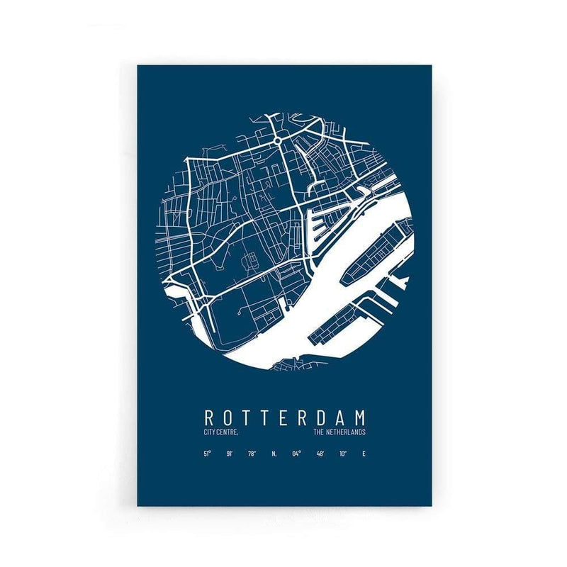 Stadskaart Rotterdam Centrum IV poster