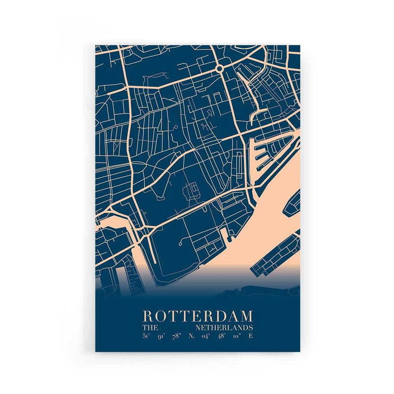 Stadskaart Rotterdam Centrum VI poster