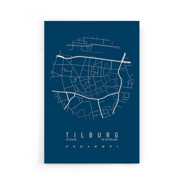 Stadskaart Tilburg Centrum IV op poster