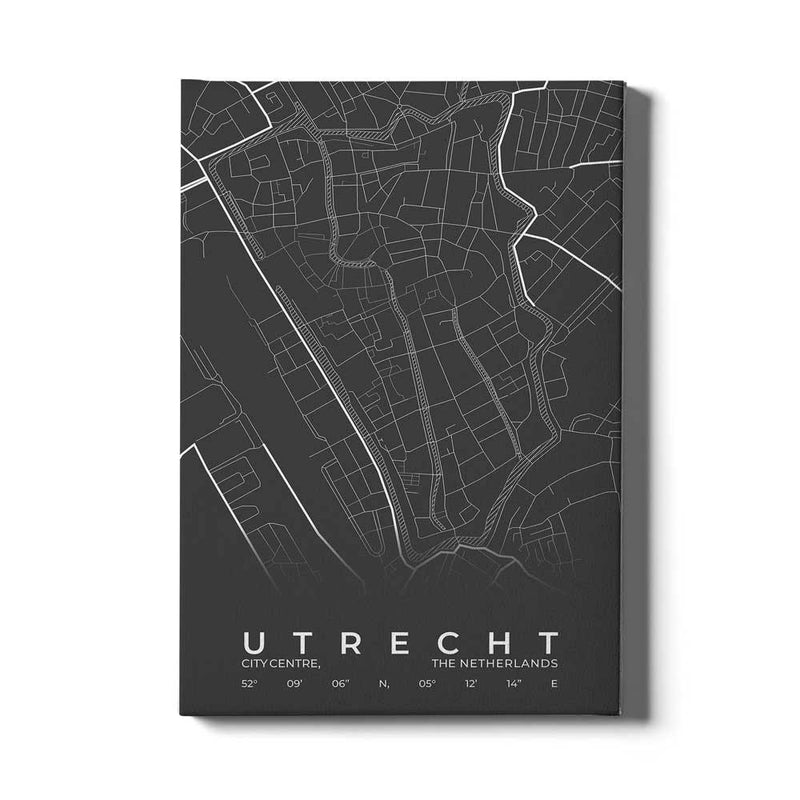Stadskaart Utrecht Centrum canvas