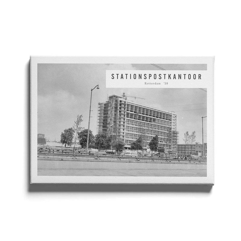 Stationspostkantoor Rotterdam '58 canvas