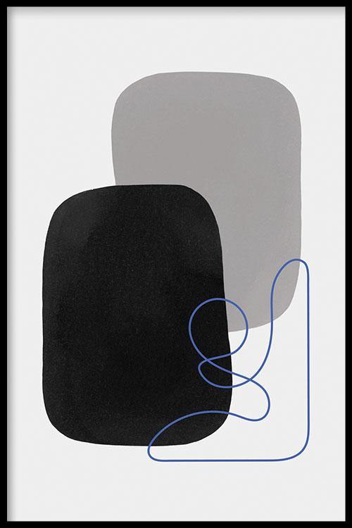 Abstracte poster Two Rectangles online bestellen | Walljar.com