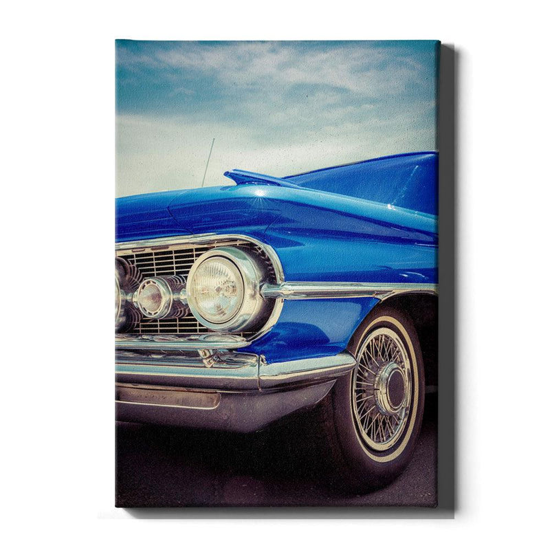 Vintage Blue Car - Walljar